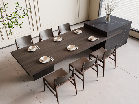 Quiet Wind Dining Table and Chair Island Table