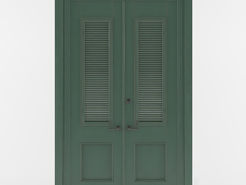 European-style double door entry door