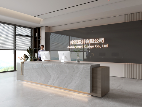 Modern Company Front Desk