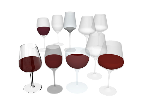 Red Wine Goblet Glass Transparent Wine Glass