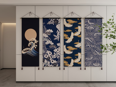 Japanese Decorative Hanging Picture Scroll