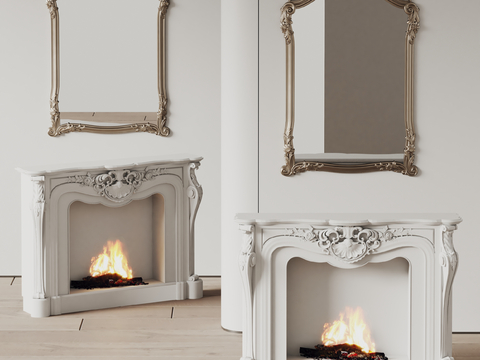 French Fireplace Flame Stove