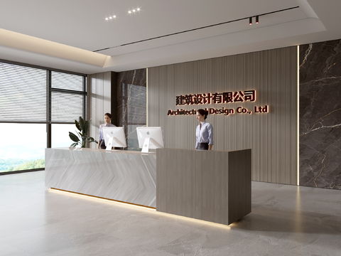 Modern Company Front Desk