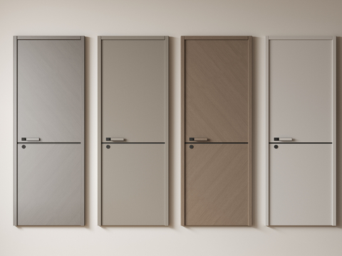 Modern Minimalist Single Door Room Door