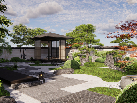 New Chinese Courtyard Garden