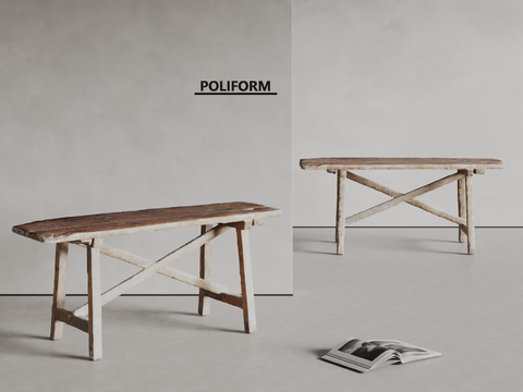 poliform modern shabby stool solid wood stool