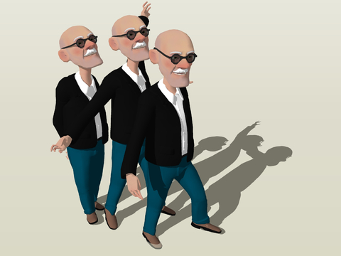 Cartoon old man