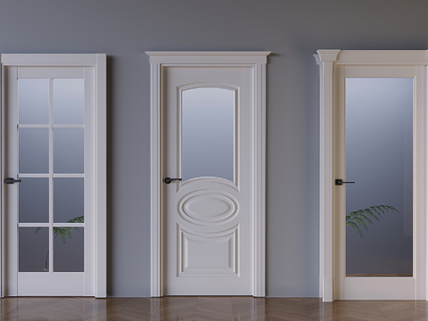 Cream Style glass swing door single door