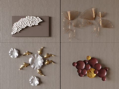 Ceramic Lotus Leaf Wall Decorations Hollow Fan Leaf Wall Decorations