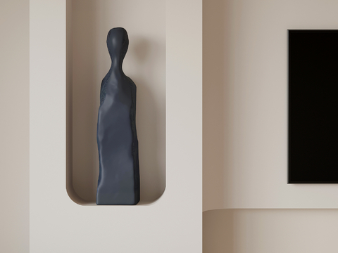 Quiet abstract sculpture ornaments