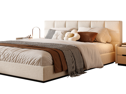 Cream Style double bed