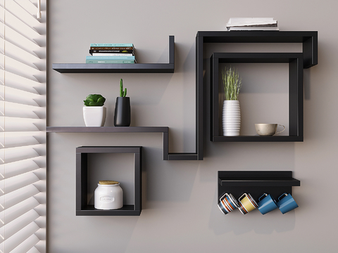 Nordic Partition Wall-Mounted Bookshelf