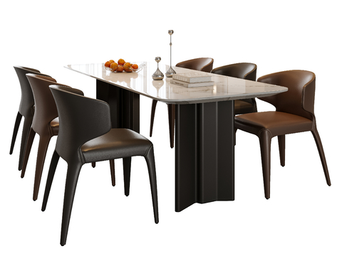 Italian Dining Table and Chair