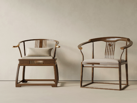 New Chinese-style Chair with Circle Chair, Taishi Chair, Tea Chair