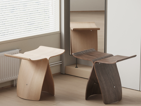 willisau modern stool solid wood stool