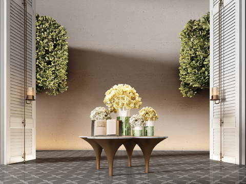 Modern Hotel End View Platform Floriculture