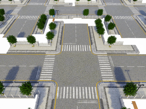 Modern Crossroads Road Road Intersections