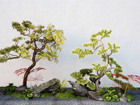 pine tree modeling tree micro terrain