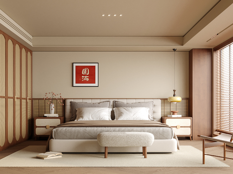 Japanese-style master bedroom