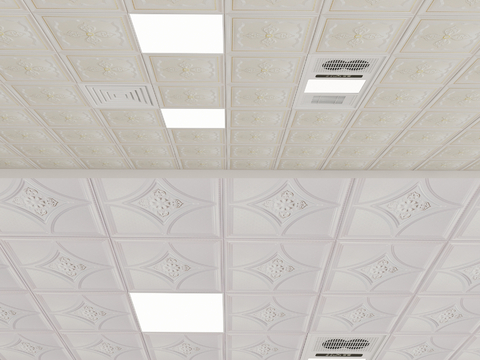 European-style aluminum gusset ceiling