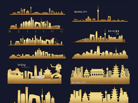 City silhouette cutout carving