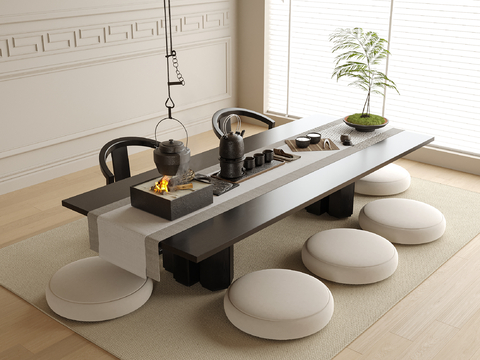 Modern Tatami Tea Table and Chair