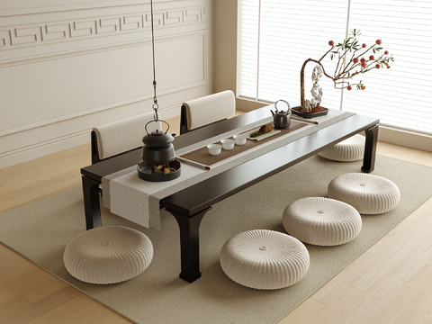 Modern Tatami Tea Table and Chair