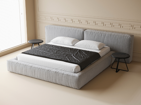 Modern fabric double bed