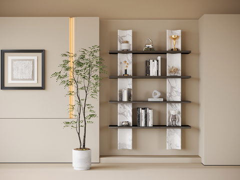 Modern Storage Rack Bonsai Bookshelf