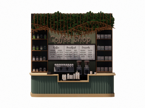 Coffee shop front desk