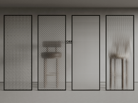 ALOHA modern glass partition screen