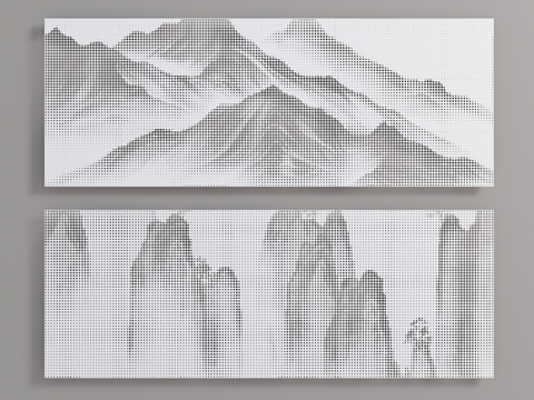 Modern Perforated Plate Landscape Painting Perforated Plate