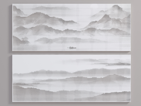 Modern Perforated Plate Landscape Painting Perforated Plate