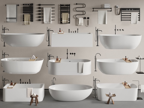 Modern Bathtub Towel Rack