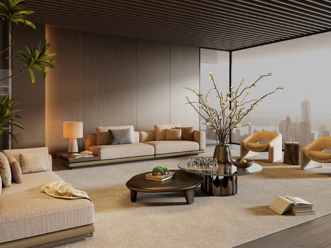 Italian Affordable Luxury Style Living Room