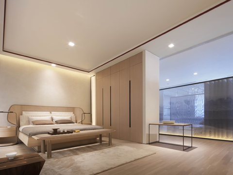 New Chinese-style master bedroom