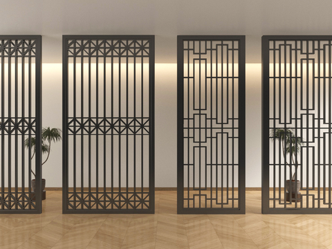 Neo-Chinese Style grille partition hollow partition