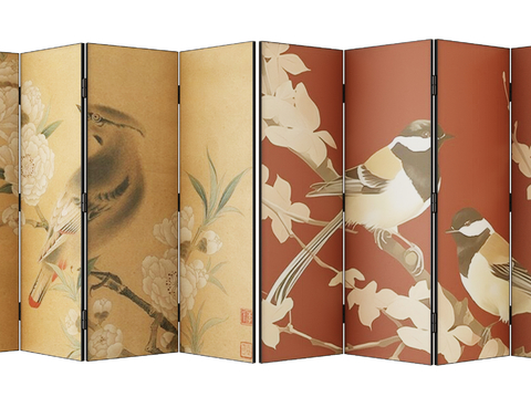 New Chinese Flower and Bird Screen