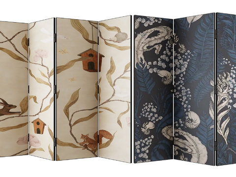 Modern folding screen