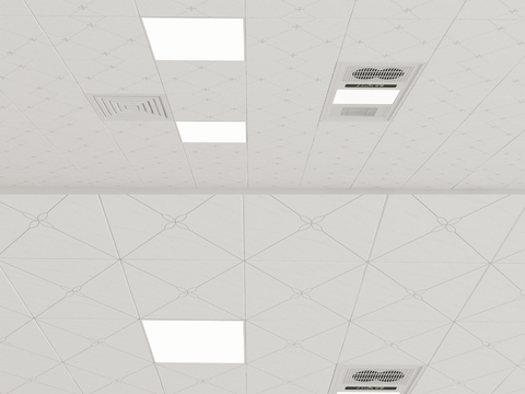 Modern aluminum gusset ceiling