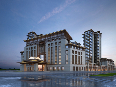 New Chinese Commercial Hotel Building