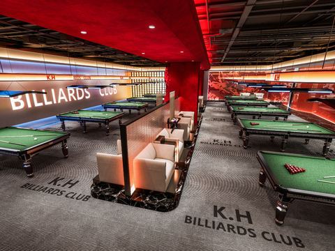 Modern Billiards Hall Billiards Club