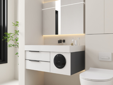 Modern Bathroom Cabinet Washing and Drying Integrated Bathroom Cabinet