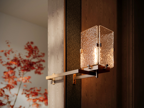 Neo-Chinese Style wall lamp glass wall lamp