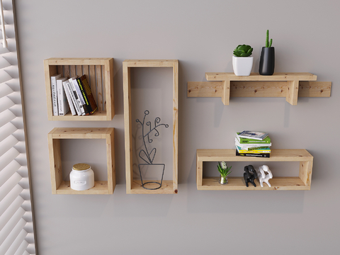 Nordic Partition Wall-Mounted Bookshelf