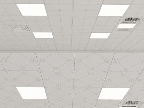 Modern aluminum gusset ceiling