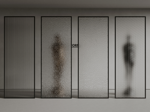 Glass partition frosted glass partition