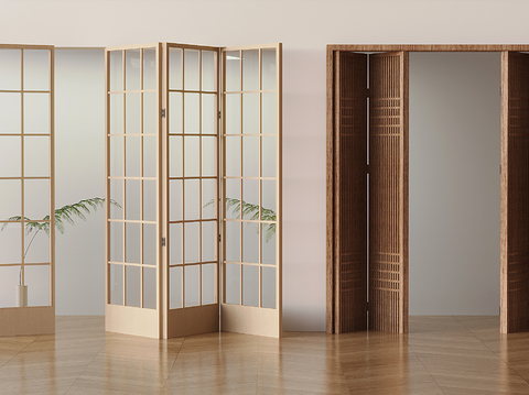 Mid-century Style folding door grille door partition door sliding door