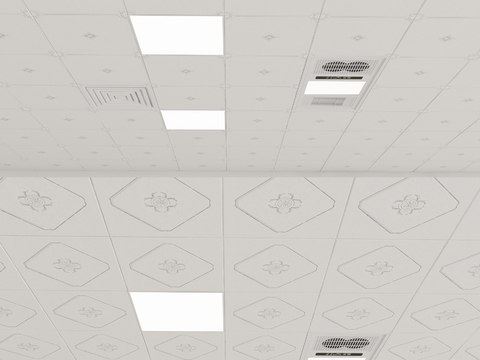 Modern aluminum gusset ceiling