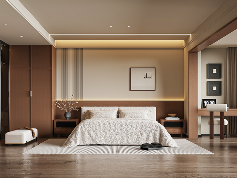 New Chinese-style master bedroom